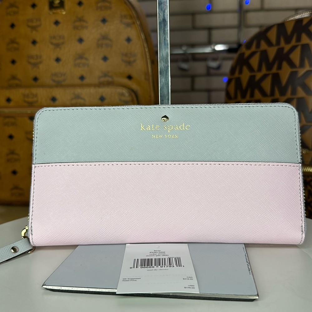 Kate Spade Pink and Gray Wallet